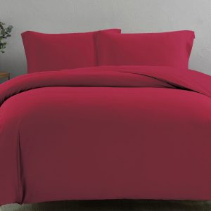Sicili 1200針純色長絨棉系列 - 朱櫻紅